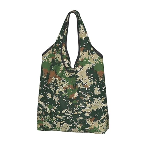 Sac pliable réutilisable en tissu camouflage lavable lot de 3 grande capacité