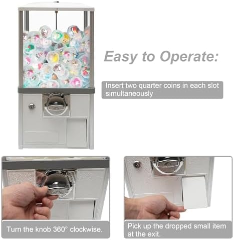 Bubble Gumball Dispenser Machine for Candy, Nuts & Capsules - Fun Vending Toy for Kids, Perfect for Parties & Events, Easy to Use, Great Gift Idea