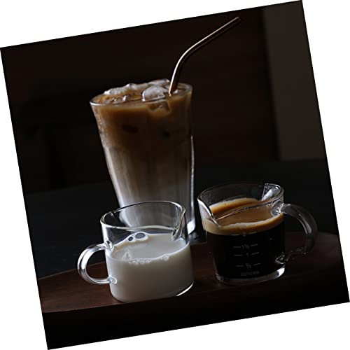 Baluue Espresso shot Glass Glass Espumante Barista Jarra de Medição para Bicos, Café, Leite, Espress