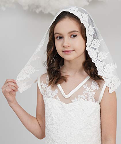 Girls Mantilla Veils Church Mass Veil First Commnion Veils V614