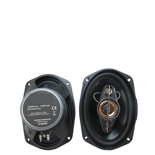 SVSBJMK 2PCS 6X9 Inch 5-Way Car Audio Speakers (Pair) - Max 1200W Powerful Sound Subwoofer Kit