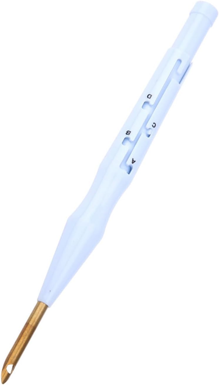 Adju Embroidery Punch Needle Tool with Adjustable Length, Blue ABS, for Rug Hooking, Beginners Kit