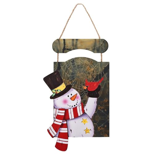 Décorations de Noël bonhomme de neige en bois JTKLQBN pour tableau mural