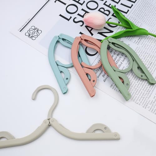 INNAL 18 Stück Faltbare Kleiderbügel,Faltbar Reise Kleiderbugel Platzsparend,Tragbare Kleiderbügel,Multifunktionales Reisebügel Tragbare,Klappbar Reisekleiderbügel für Zuhause,Hotel,Camping,Reisen