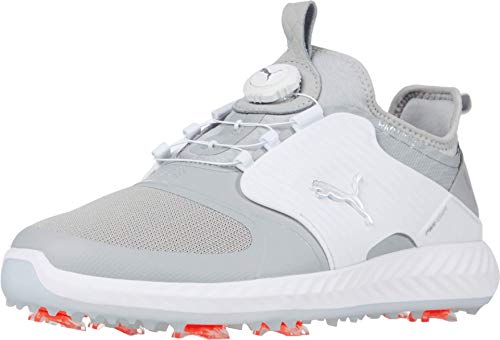 pumagolf Men's Ignite Pwradapt Caged Disc Athletic Shoe, Gray Violet-Puma Silver-Puma White, 7 M US