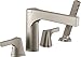 DELTA FAUCET T4774-SS, Stainless Zura 4-Hole Roman Tub with Hand Shower Trim