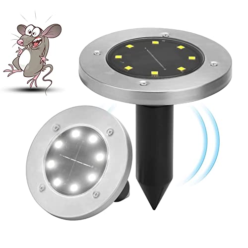 Répulsif anti-taupes - 2 pièces - Répulsif solaire - Ultrasonic - Répulsif anti-taupes - Répulsif anti-taupes - Ip65 - Étanche Cover
