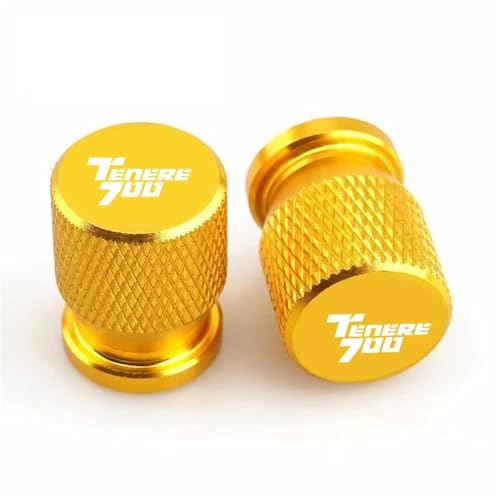 Bouchons de valve Tenere 700 or anti-poussière pour éviter la perte d'air des pneus moto