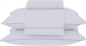 Buddemeyer Jogo de Cama Casal Percal 180 Fios Basic Percalle 100% Algodão Fio Penteado Cinza 4 peças