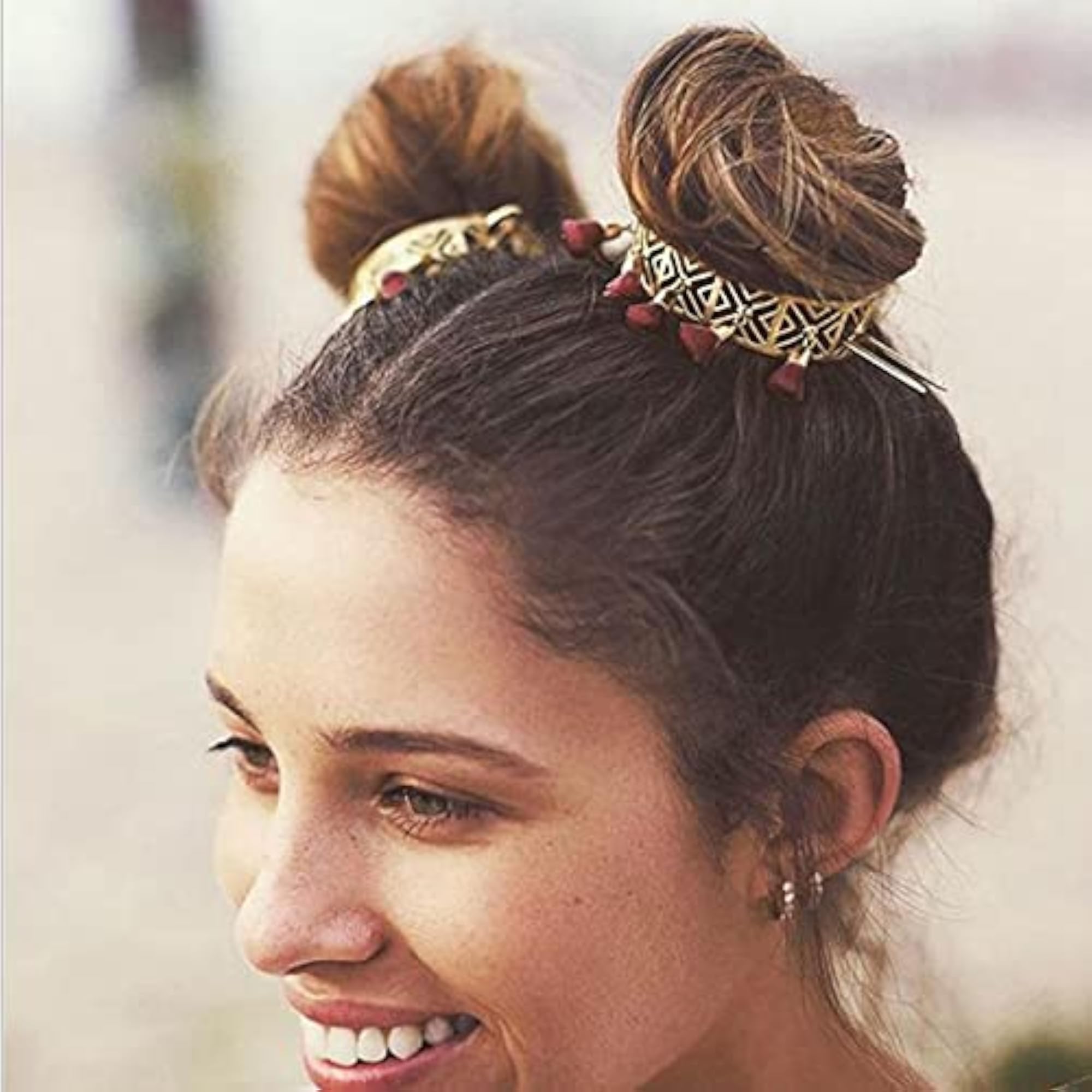 Creative Tassel Ponytail Cuff Pin Set, Alloy