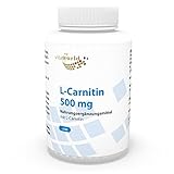 Vita World L-Carnitine 500Mg 100 Capsules Vegan/Vegetarian Made in Germany