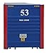 Walthers SceneMaster HO Scale Model of Pacer Stacktrain (Blue, White, red) 53' Singamas Corrugated Side Container,949-8507