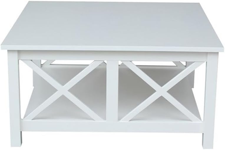 Solid Wood Hampton Square Coffee Table, White