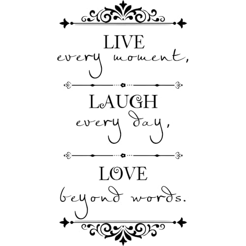 Fencosyn Live Every Moment,Laugh Every Day,Love Beyond Words,Family Inspirational Quotes