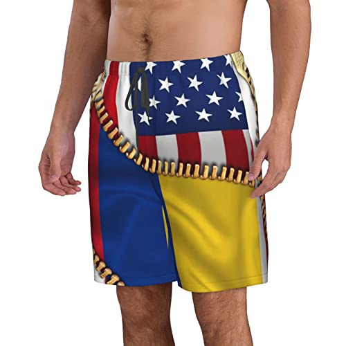 Generic Men's Swim Trunks Bathing Mesh Lining Suit Swimsuits Beach Shorts with Pockets—164