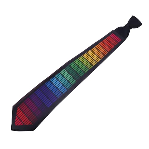 Cravate lumineuse activée par le son, cravate LED avec 5 modes d'éclairage, cravate fantaisie, cravate LED à contrôle sonore pour hommes et femmes, DJ,...