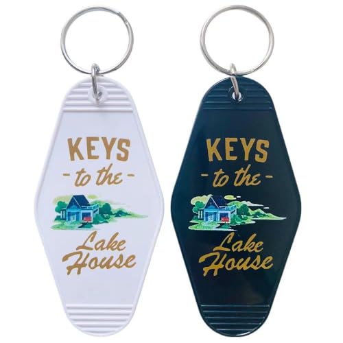 2pcs Keys To The Lake House Keychain Funny Lake House Key Chain Lake House Accessories