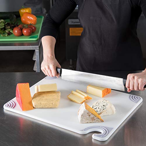 Tabla de cortar rectangular San Jamar de plástico blanca 20x15 in miniatura 5