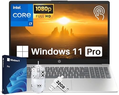 HP 15 Laptop for Work, 15.6″ Full HD Touchscreen, 32 GB RAM, 1 TB SSD, Intel 10-Core i7-1255U, Long Battery Life, HD Camera, HDMI, Win 11 Pro, MS Office Lifetime License, with Bonus Accessories HP 15 Laptop for Work, 15.6″ Full HD Touchscreen, 32 GB RAM, 1 TB SSD, Intel 10-Core i7-1255U, Long Battery Life, HD Camera, HDMI, Win 11 Pro, MS Office Lifetime License, with Bonus Accessories
