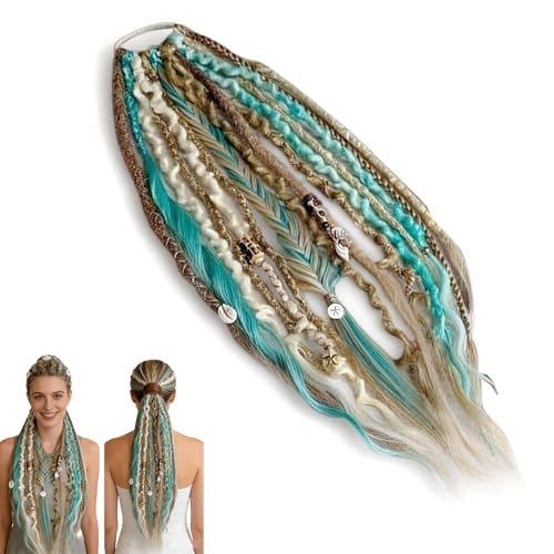 Elastic Dread Ponytail Salty-Soul, 22" Boho Braided Ponytail Extension with
