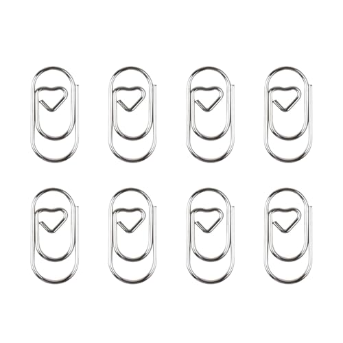 80 個カラフルなハートペーパークリップ金属ブックマーククリップファイル紙写真封筒レターファイルドキュメントはがき学校事務用品