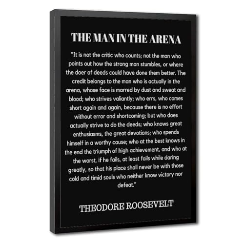 Toile The Man in The Arena de Roosevelt tableau d'inspiration pour le salon