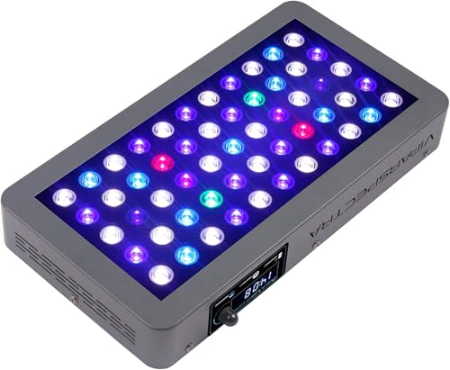 VIPARSPECTRA 165W LED Aquarium Light Dimmable Full Spectrum LED Reef Lights for Coral Saltwater Fish Tank, Remote/Timer Control, LED Lamps Programmable Auto On/Off, Dual Channel Brightness 0-100% - Image 5