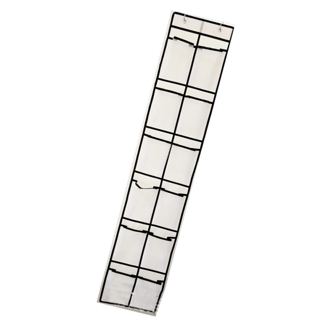 CAKEEYUM 1pc Storage Bag Over The Door Shoe Organiser 12 Large Mesh Pockets Heavy Duty Hanging Narrow Wardrobe Door Storage White Hanging Shoe storageStorage Bag Over Organiser
