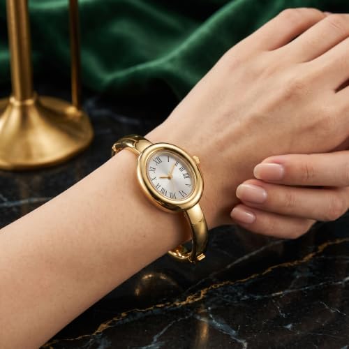 Image of WISEWALKER Women & Girls Premium Quality Oval Dial Bangle Bracelet Watch for Ladies Wrist Watch | Casual | Formal | Traveling | Party Watch for Women