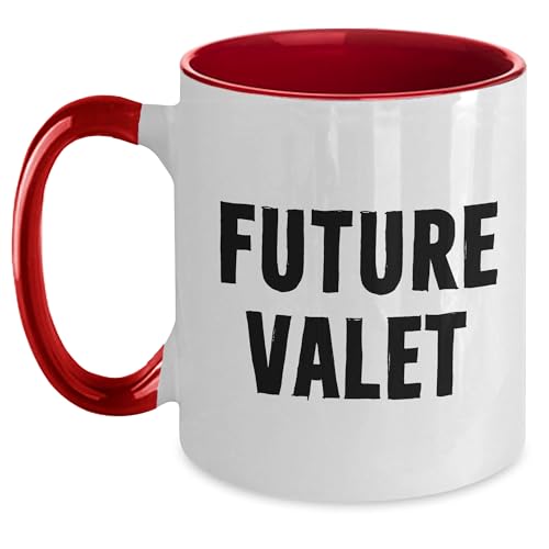 Inspirational Future Valet Quotes Two Tone Coffee Mug, Funny Gifts from Mom for Future Valet, Unique Christmas Unique Gifts for Future Valet, Valet Service, Valet Careers