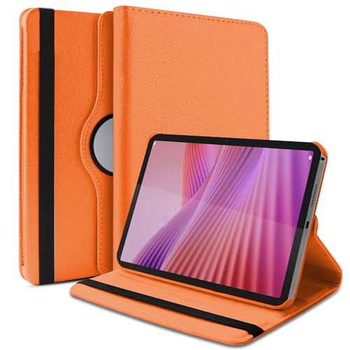 TGK 360 Rotatable Flip Cover Case for Lenovo Tab 10.1 inch 2025 TB-311FU TB-311XU (Orange)