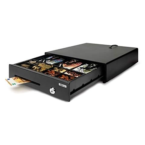 Safescan LD-3336 Light Duty Cash Drawer with 3 Banknote Tray - Black Cover