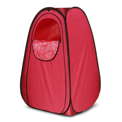 Image of Kawachi Portable Steam Cabin for Steam Sauna Therapy for Slimming and Beauty (Steam Generator not provided) (i88-Reddish Maroon)