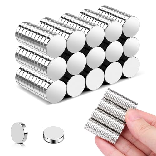 Image of TRYMAG Small 150Pcs Neodymium Magnets, 12x2mm Tiny Strong Small Round Circle Rare Earth Magnets for Refrigerator, Office, Whiteboard, Crafts, DIY, Kitchen