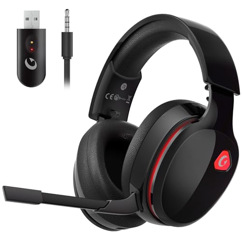 Gvyugke Wireless Gaming Headset PC, PS5, Mac, Switch, Kabelloses Bluetooth Headset mit abnehmbarem...