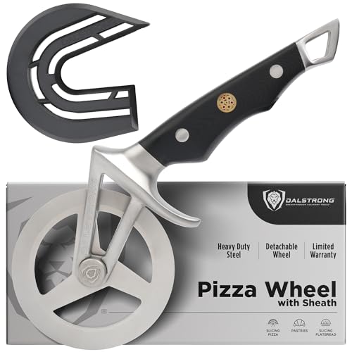 Dalstrong Pizza Cutter Wheel - High-Carbon Heavy-Duty Stainless Steel - G10 Handle - Easy Cleaning Best Pizza Knife Slice - Thumb Guard Protection & Blade Cover - The Orbit Razor Unique Pizza Slicer