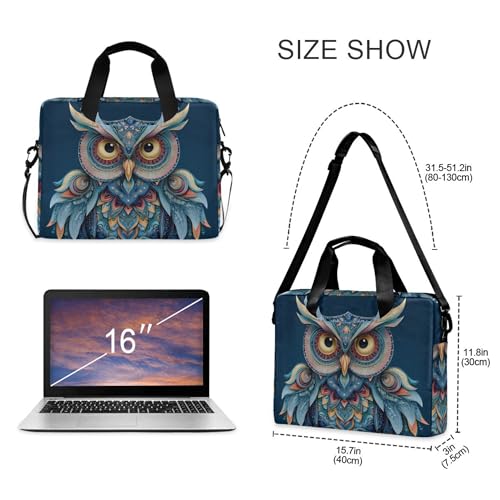 Funda maletín para portátil con diseño Búho, 13-15.6 pulg. miniatura 4