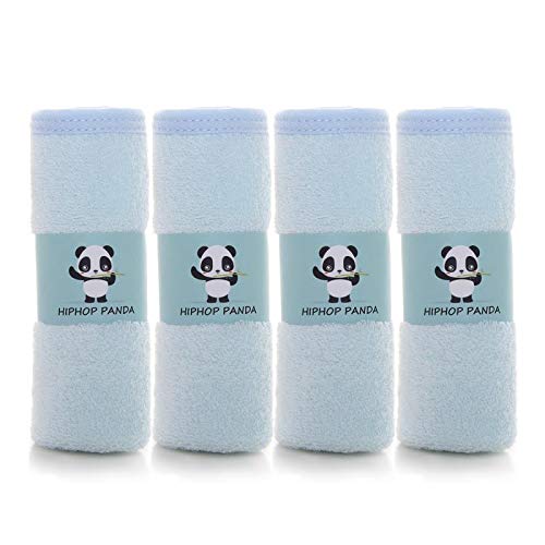 Bamboo Burp Cloths - Thickening 2 Layer Ultra Absorbent Burping Cloth for Baby Boys and Girls, Newborn Essentials Towel - Milk Spit Up Rags - Burpy for Unisex - ï¼ˆ4 Packï¼‰ (Blue)