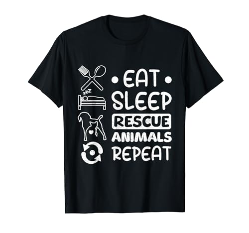 Comer sueño rescate animales repite Camiseta