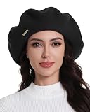 Nawati Super Large Brim Wool Beret Hat for Women - 90% Wool Oversized Classic French Berets Solid Color Painter's Hat