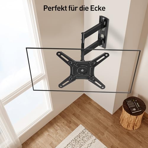 ELIVED TV Wandhalterung Schwenkbar Neigbar, Fernseher Wandhalterung Ausziehbar für die meisten 14-42 Zoll LED, LCD, OLED TVs bis zu 20kg mit Max VESA 200x200mm, Monitor Halterung EV012 – Bild 7
