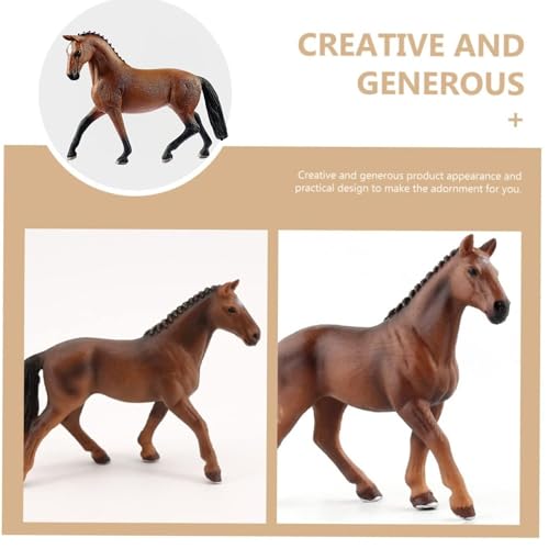 Image of Realistic Farm Animal Horse Toys for Kids Big Size Animal Action Figures Toy Set Home Decoration Educational Horse for Boys and Girls to Play - Pet Animal Figure Toys Birthday Gifts