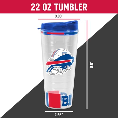 Image of Rico Industries NFL Football Double Wall Classic 16oz Or 20oz Tritan Tumbler W Lid
