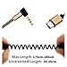 ZLHGHZCB ZHANGLH Spring Spiral Coiled USB C to 90 Degrees 3.5mm Extension Headphone Audio Aux Ja-ck Stereo Cord Car Cable for Smartphone Device