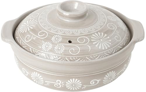 イシガキ 吹きこぼれにくい 直火 土鍋 三島 9号 4～5人用 4688のサムネイル