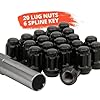 1/2" Bulge Acorn Spline Lug Nuts 1.38" 5 Lug Install Kit in Sleek Black Finish | Includes 20 Spline Lug Nuts with Key | 6 Spline Lug Nuts | Compatiable with Many Vehicles #2