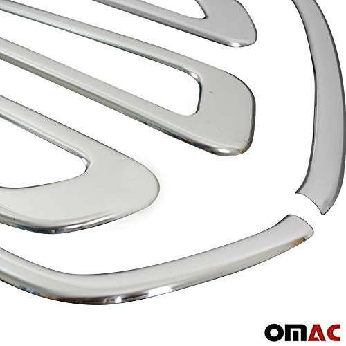 Front Bumper Grille Cover And Surround Frame Kit For Ford Transit 250 2015-2021, Stainless Steel, Chrome, 5 Pieces #TOP4