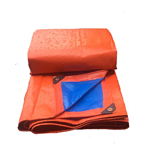 Preisvergleich Produktbild QYQPB Blaue orange Plane-Polyäthylenregenstoffwasserfeste Sonnenschutzplane klebriger Dampf LKW-Plane Segeltuch, Stärke 0.23mm, 160 g / m2, 23 Größen vorhanden (Farbe : 7M*8M)