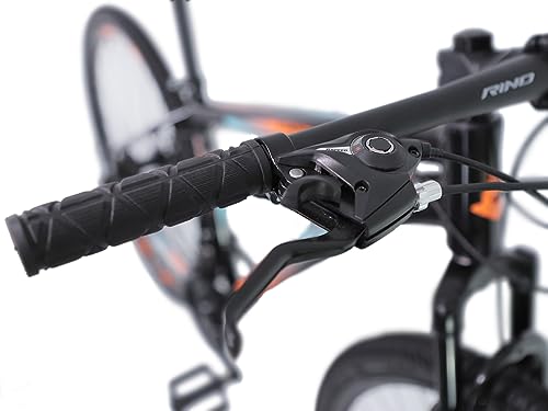BICICLETA ARO 29 GALLO - 24 VELOCIDADES (21, PRETO COM LARANJA E VERDE)