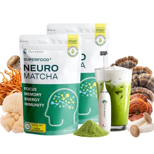 Polvo funcional de matcha con hongos 60 días miniatura 1